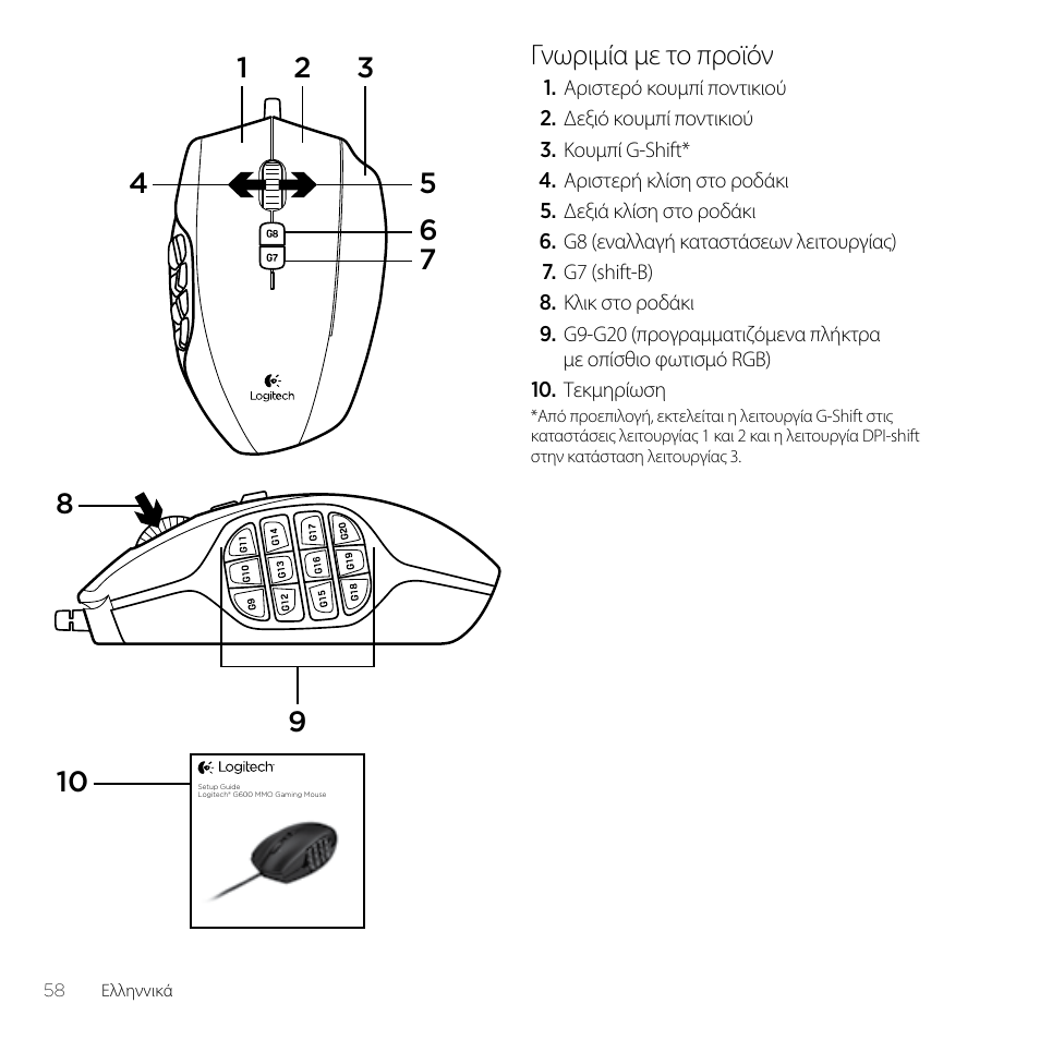 Logitech Gaming G600 User Manual | Page 58 / 76