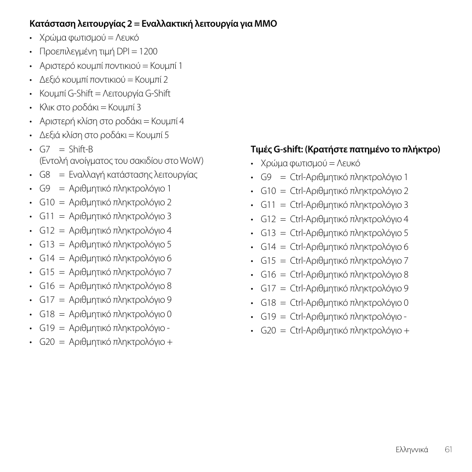 Logitech Gaming G600 User Manual | Page 61 / 76