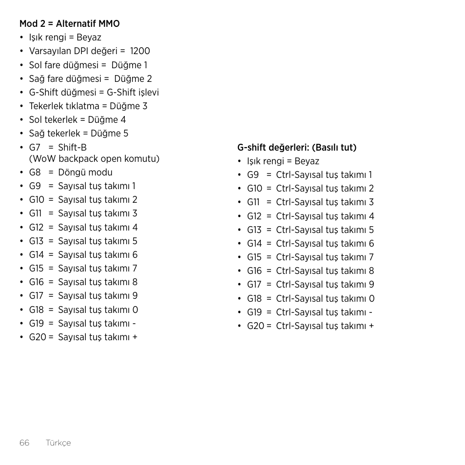 Logitech Gaming G600 User Manual | Page 66 / 76