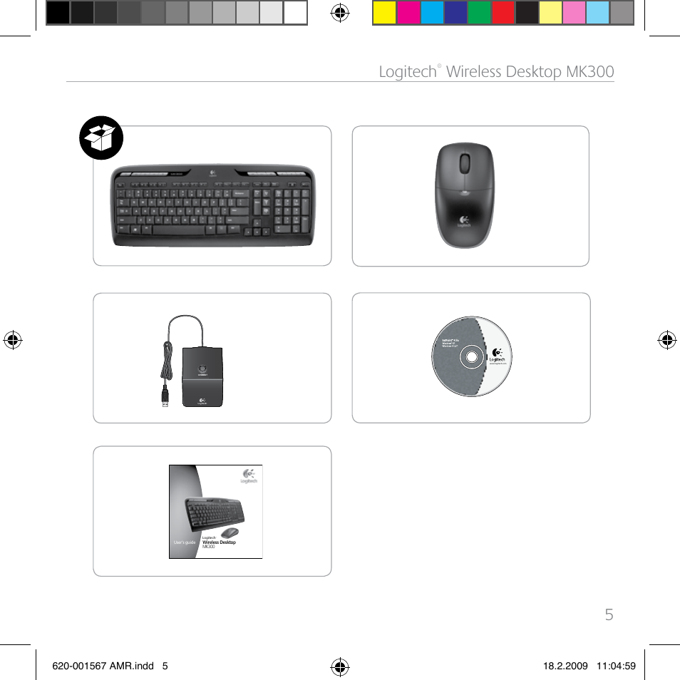 5logitech, Wireless desktop mk300 | Logitech Wireless Desktop MK300 User Manual | Page 5 / 60
