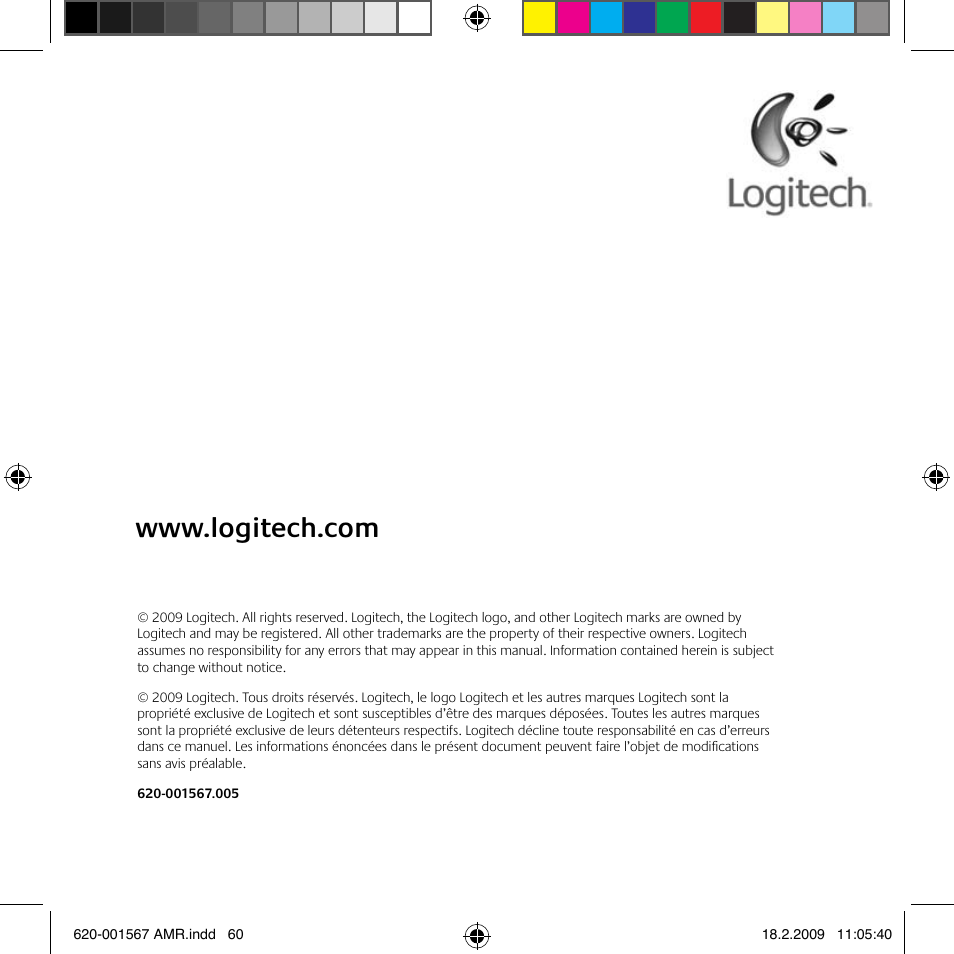 Logitech Wireless Desktop MK300 User Manual | Page 60 / 60