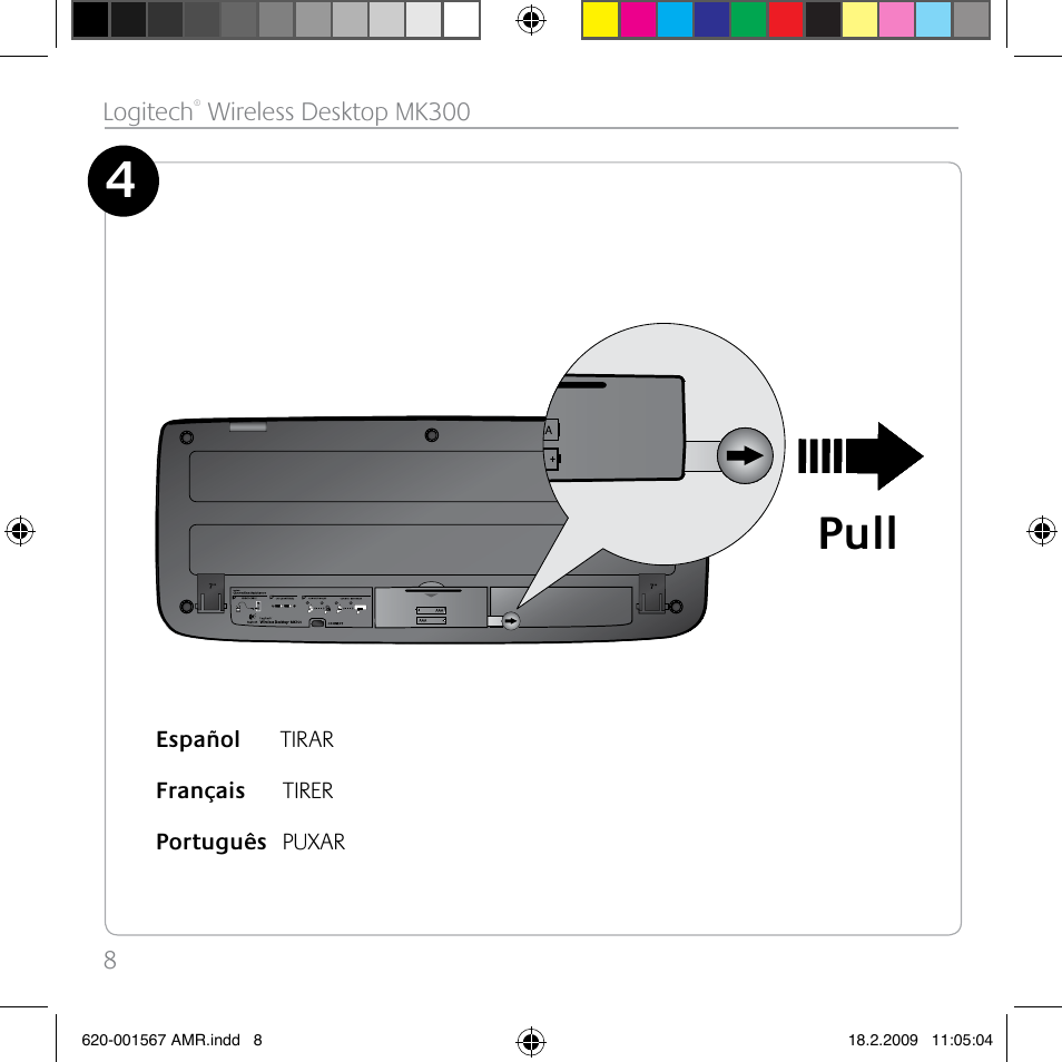 Pull | Logitech Wireless Desktop MK300 User Manual | Page 8 / 60