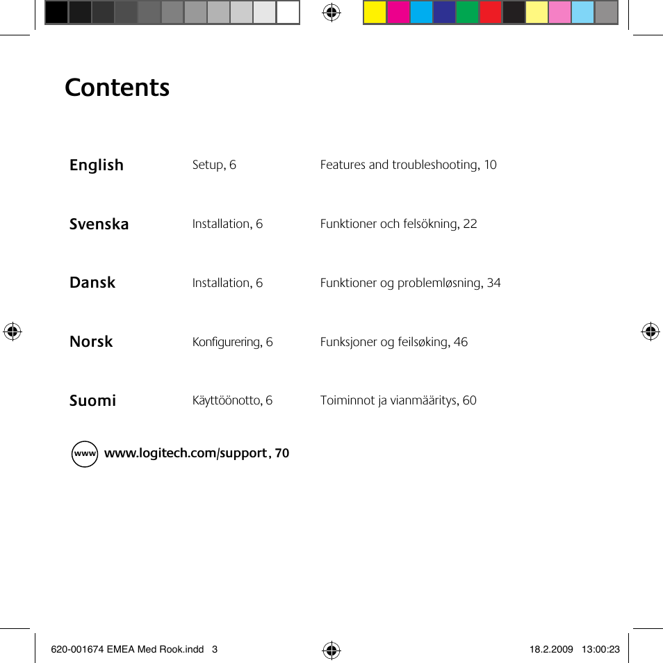 Logitech MK300 User Manual | Page 3 / 72