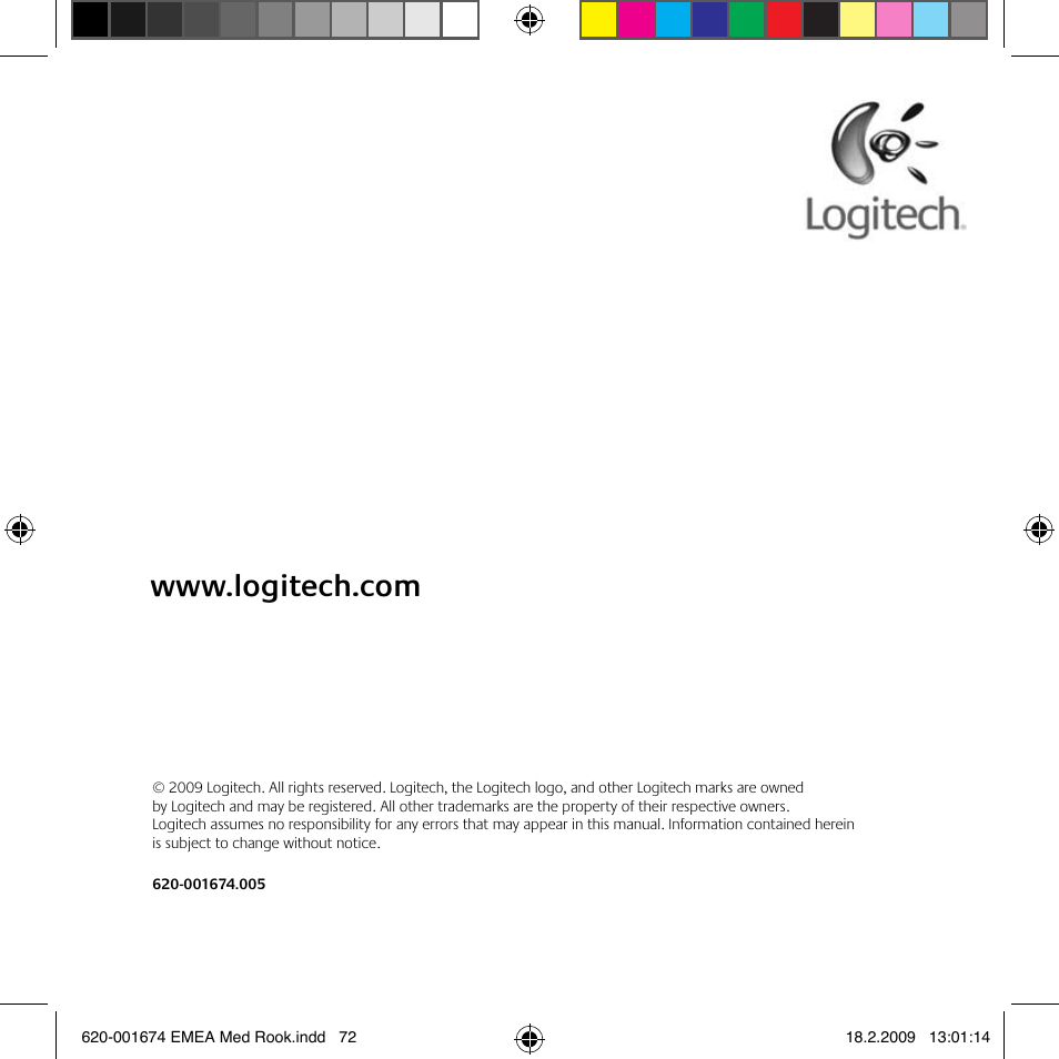 Logitech MK300 User Manual | Page 72 / 72