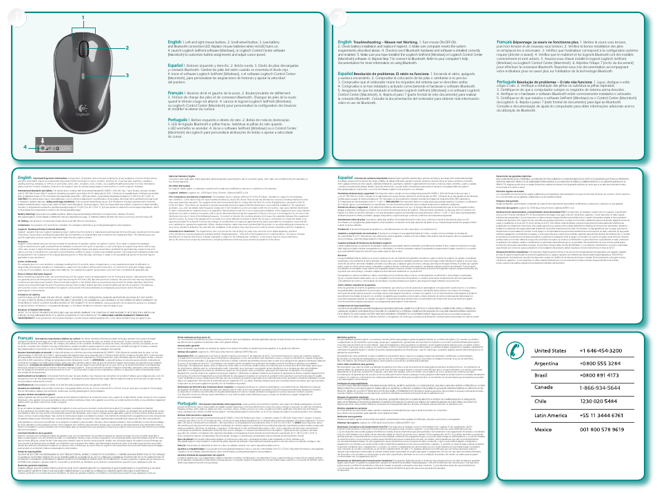 Logitech Cordless Laser V470 User Manual | Page 2 / 2