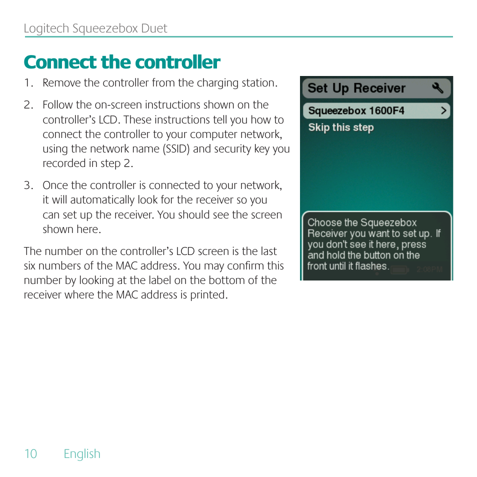 Connect the controller | Logitech Duet User Manual | Page 10 / 196