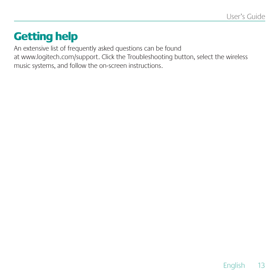Getting help | Logitech Duet User Manual | Page 13 / 196