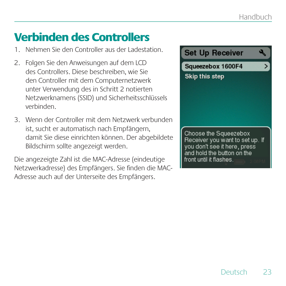 Verbinden des controllers | Logitech Duet User Manual | Page 23 / 196