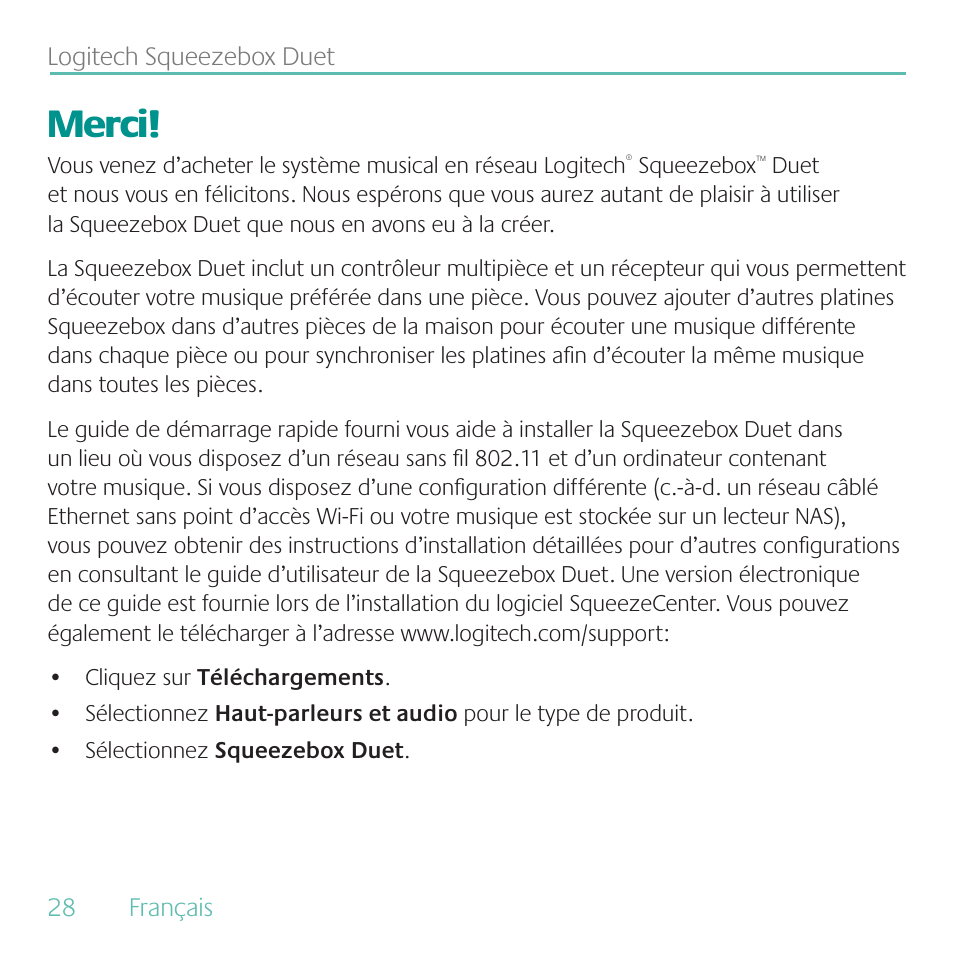 Merci | Logitech Duet User Manual | Page 28 / 196