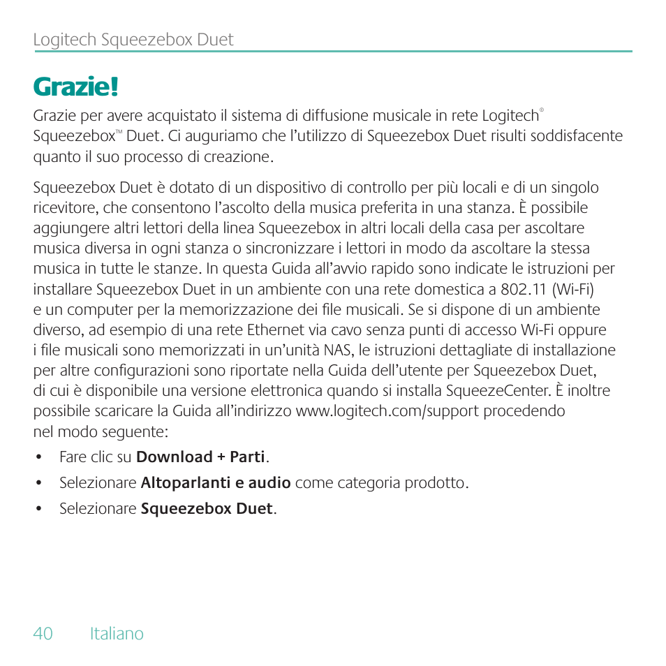 Grazie | Logitech Duet User Manual | Page 40 / 196