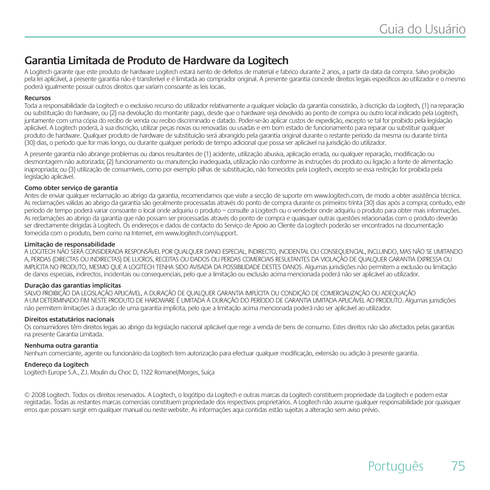 Logitech Duet User Manual | Page 75 / 196