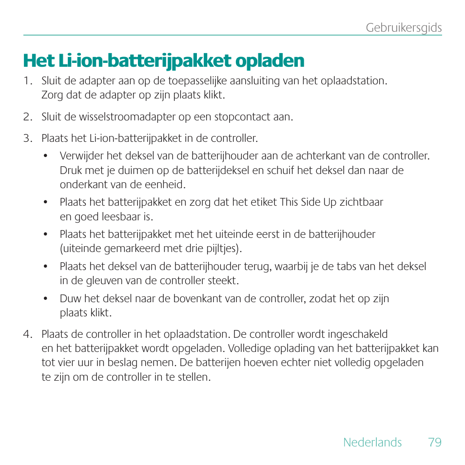 Het li-ion-batterijpakket opladen | Logitech Duet User Manual | Page 79 / 196