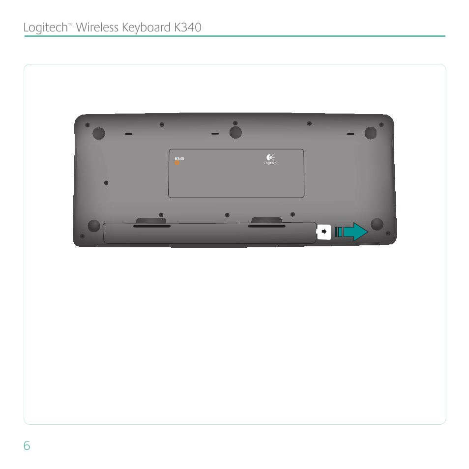 Logitech Wireless Keyboard K340 User Manual | Page 6 / 34