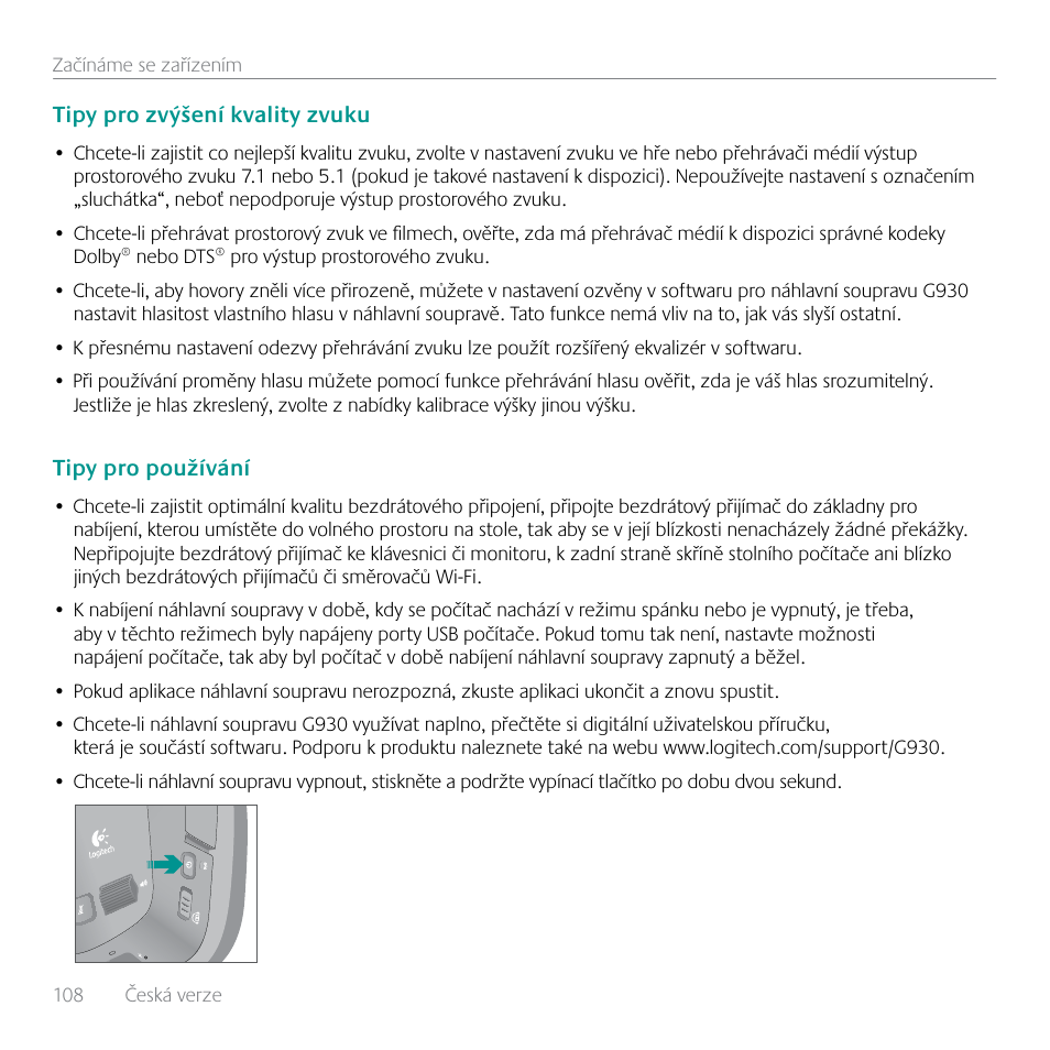 Logitech G930 User Manual | Page 108 / 120