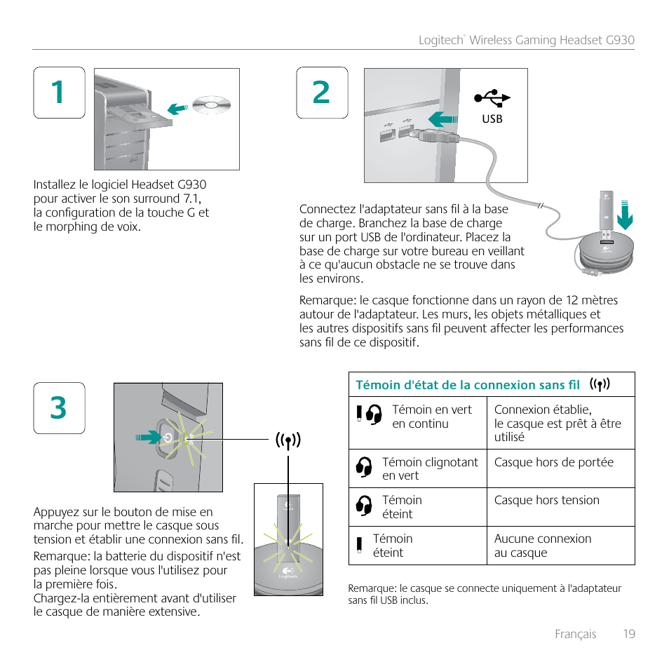 Logitech G930 User Manual | Page 19 / 120
