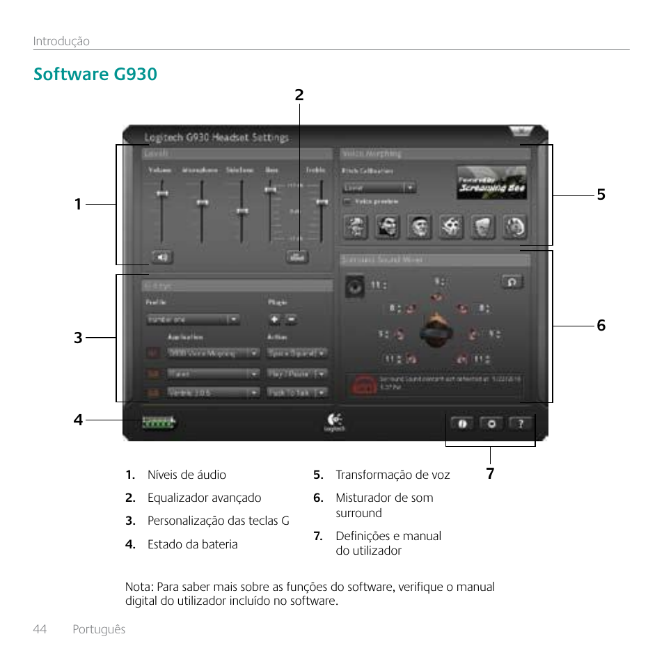 Software g930 | Logitech G930 User Manual | Page 44 / 120