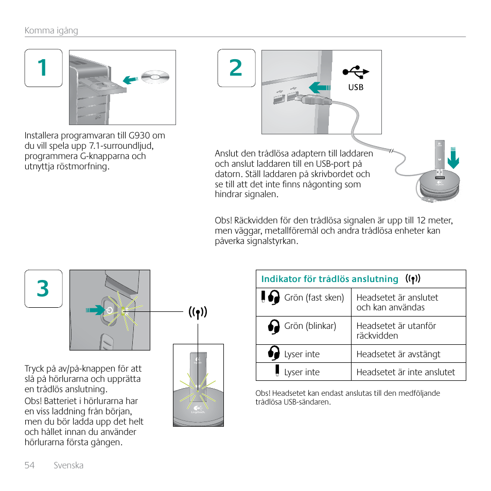 Logitech G930 User Manual | Page 54 / 120