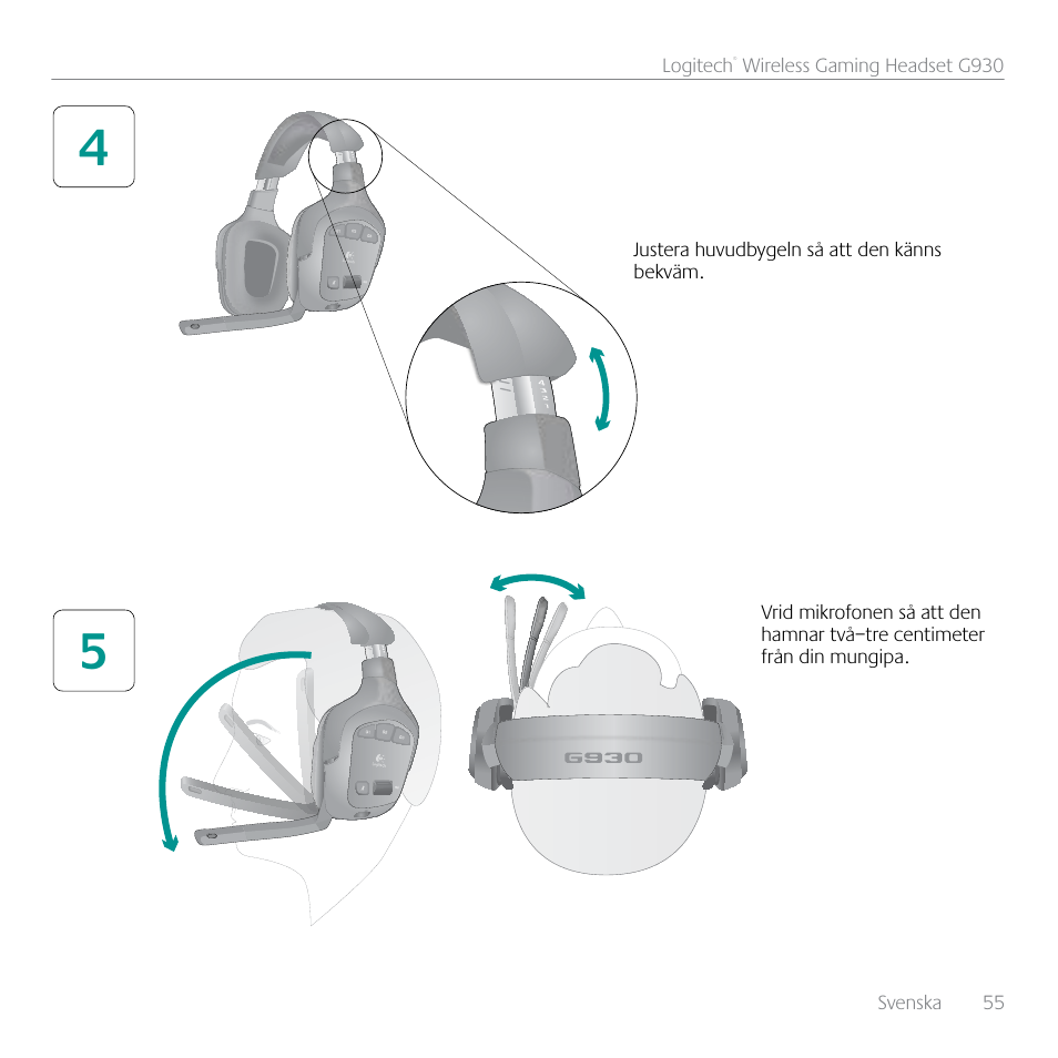 Logitech G930 User Manual | Page 55 / 120