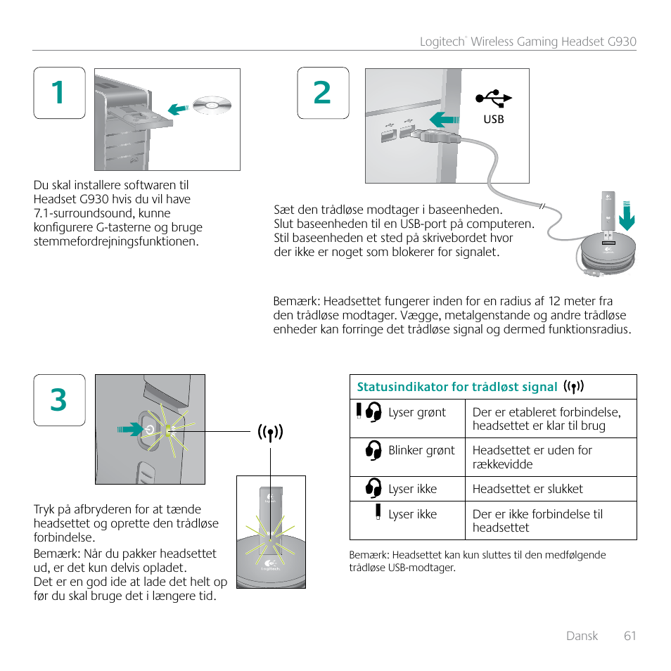 Logitech G930 User Manual | Page 61 / 120