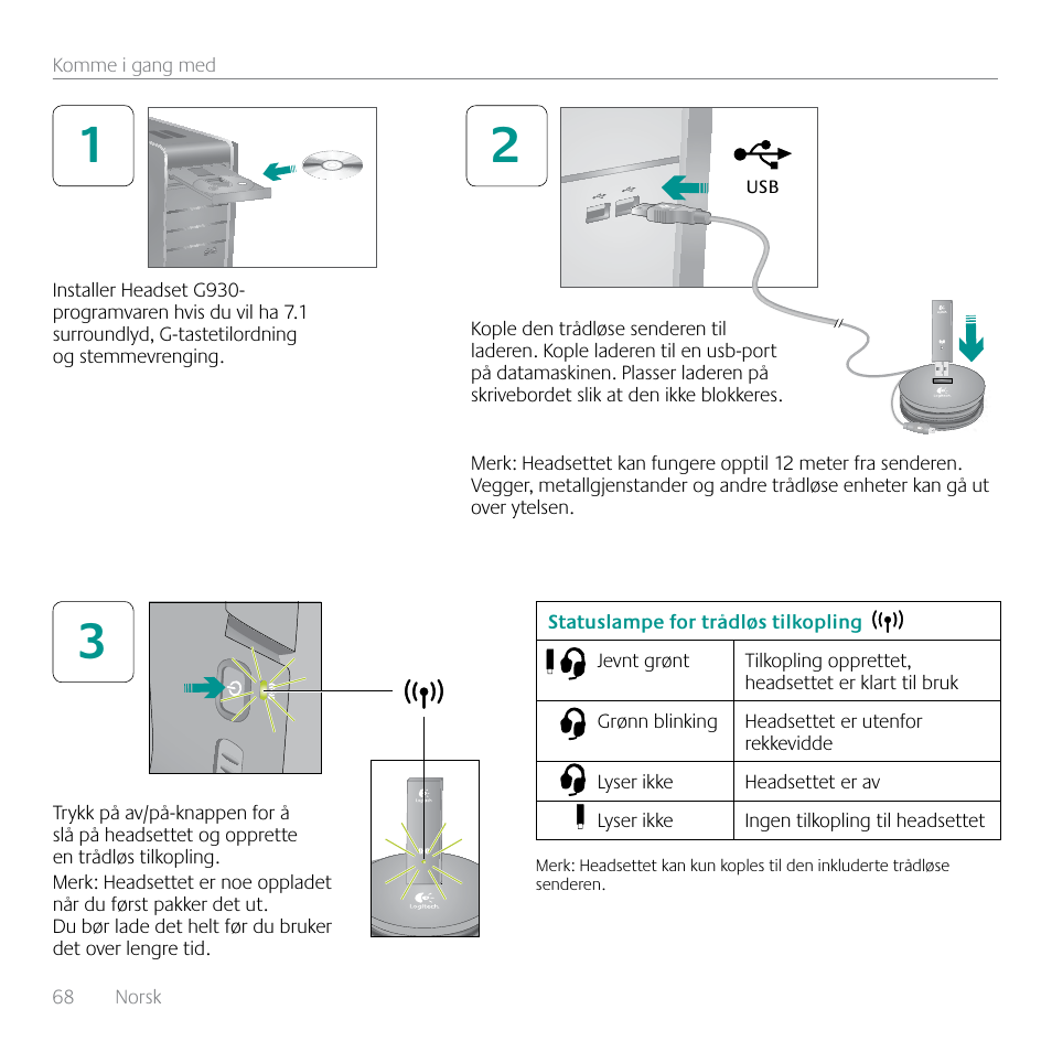 Logitech G930 User Manual | Page 68 / 120