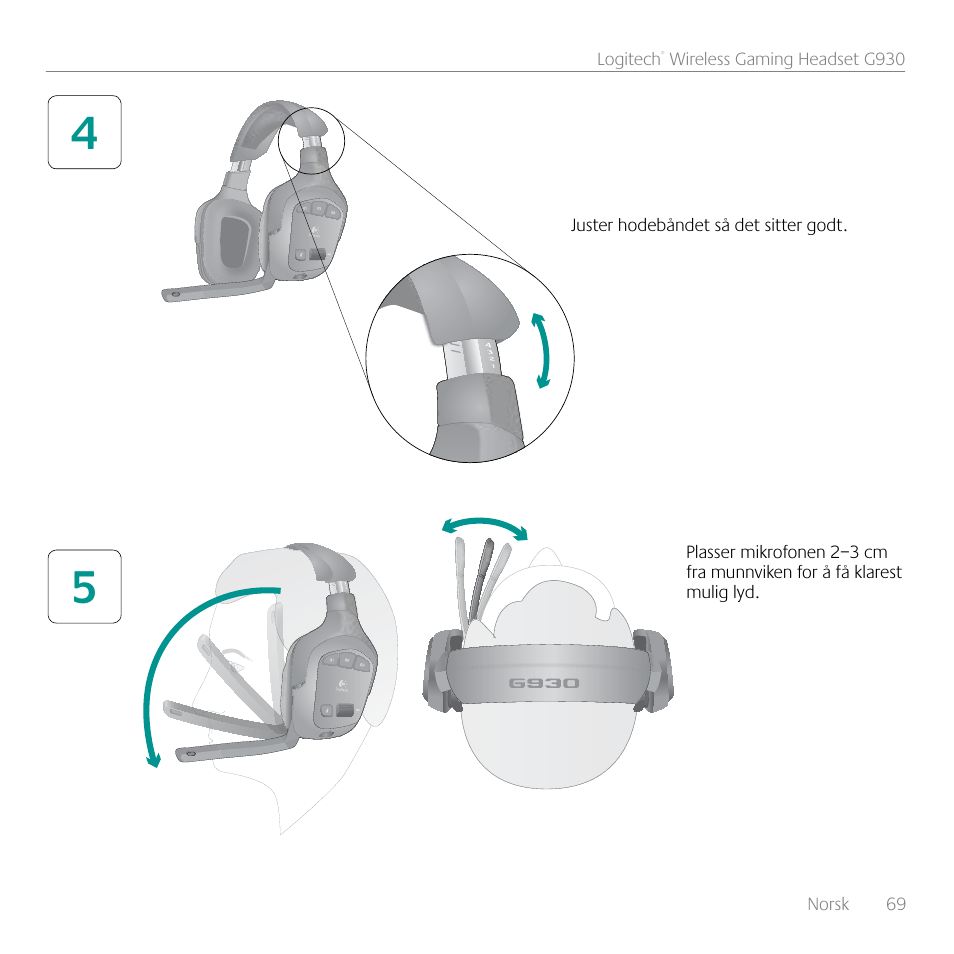 Logitech G930 User Manual | Page 69 / 120