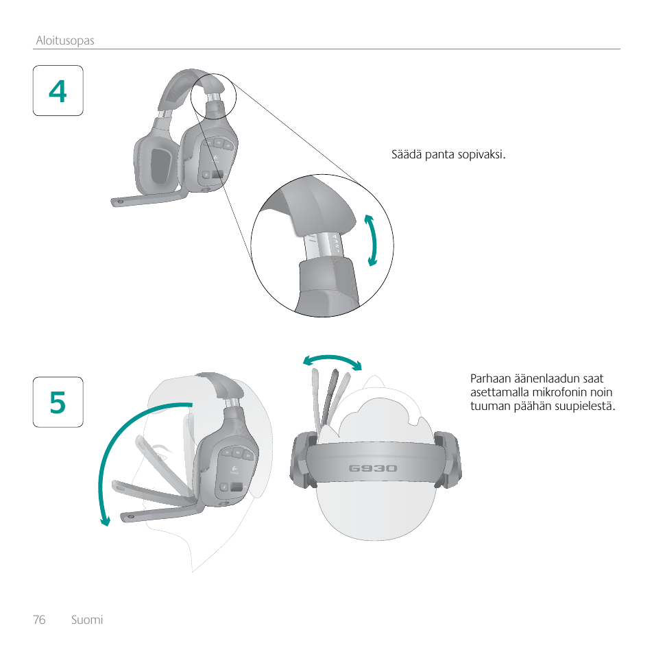 Logitech G930 User Manual | Page 76 / 120