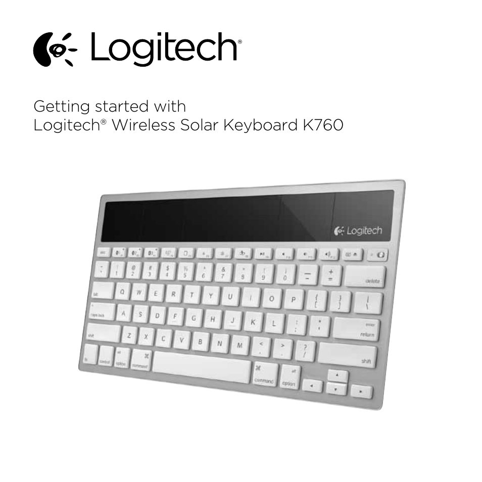 Logitech Wireless Solar Keyboard K760 User Manual | 56 pages