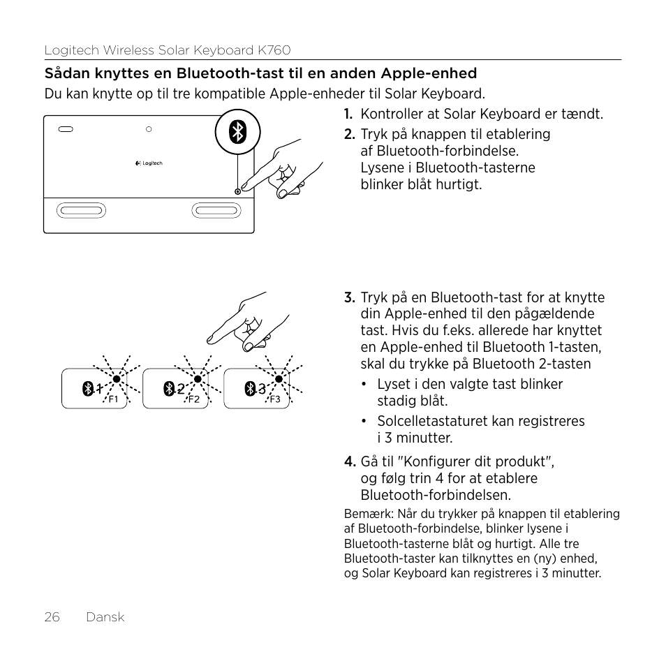 Logitech Wireless Solar Keyboard K760 User Manual | Page 26 / 56