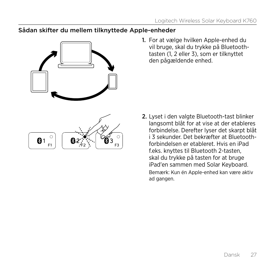 Logitech Wireless Solar Keyboard K760 User Manual | Page 27 / 56