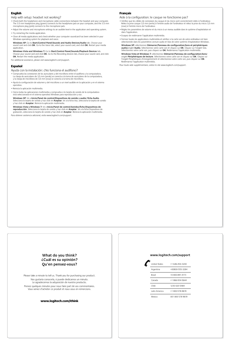 Logitech Stereo Headset H130 User Manual | Page 2 / 2