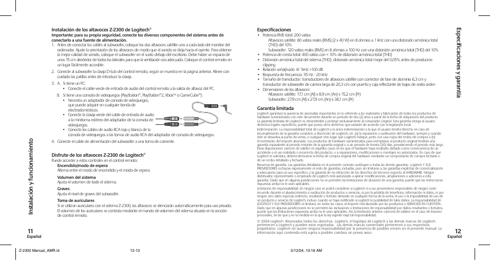 Logitech SpeakerSystem Z-2300 User Manual | Page 7 / 9