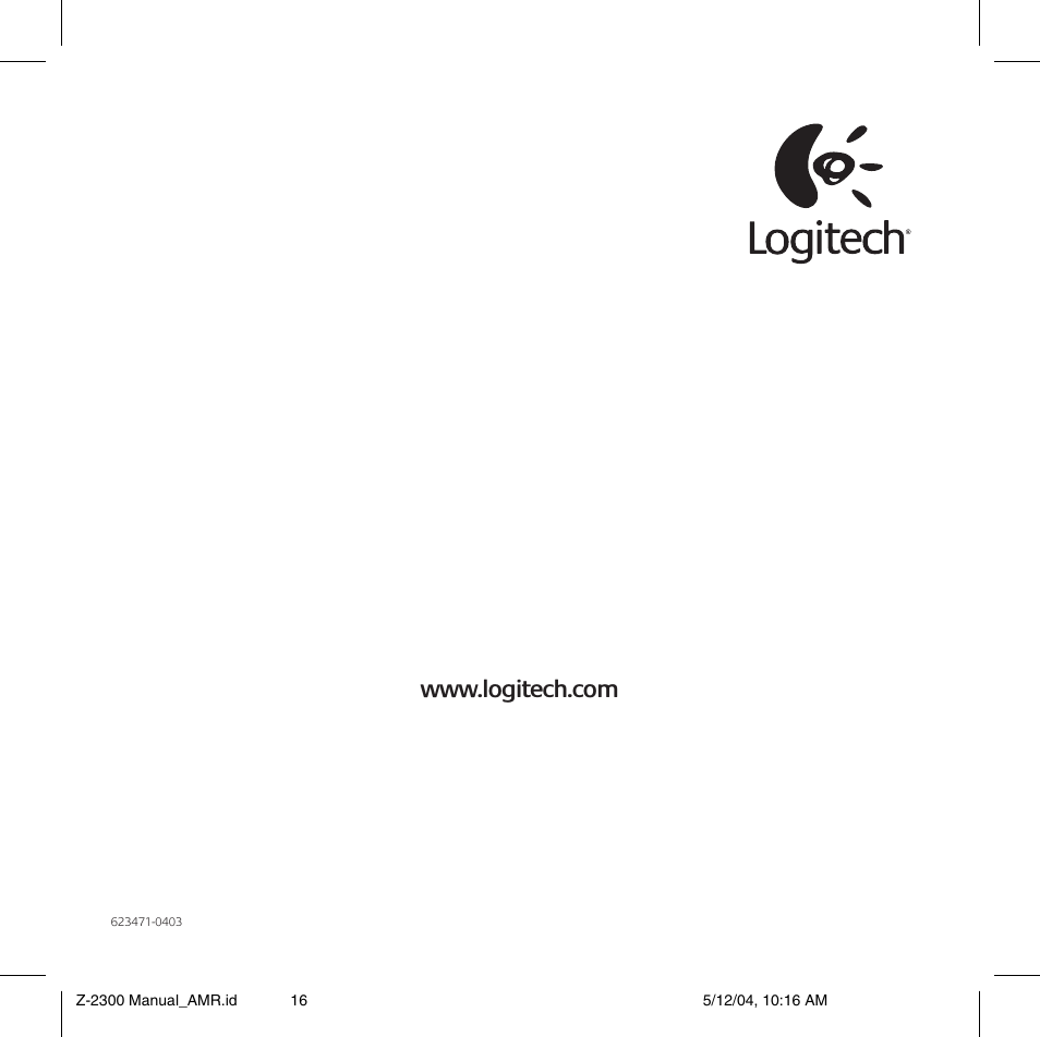 Logitech SpeakerSystem Z-2300 User Manual | Page 9 / 9