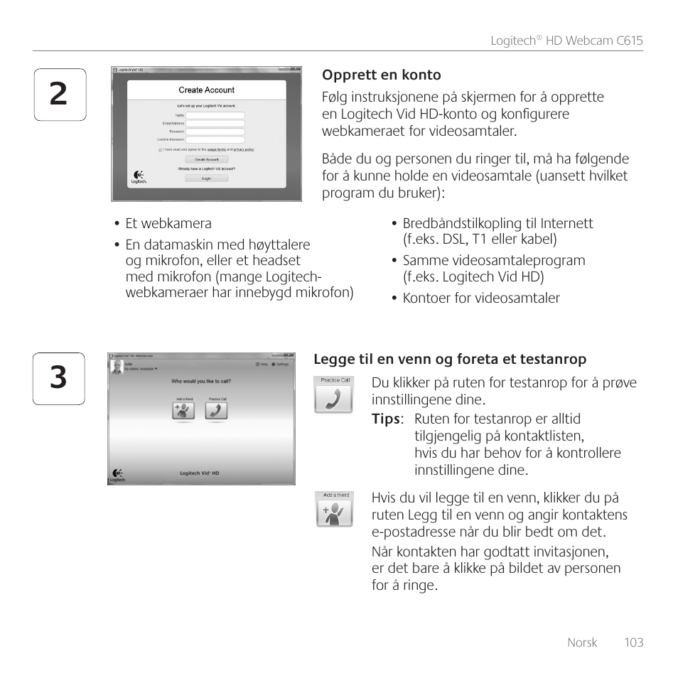Logitech C615 User Manual | Page 103 / 172