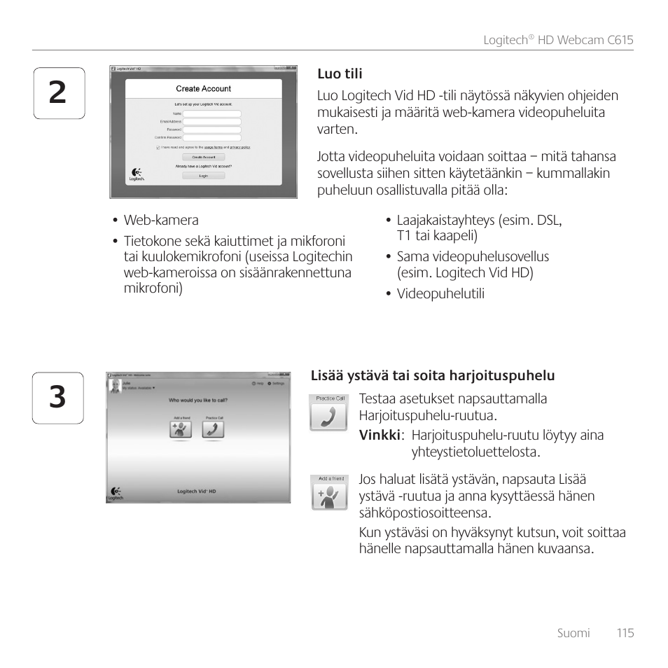 Logitech C615 User Manual | Page 115 / 172