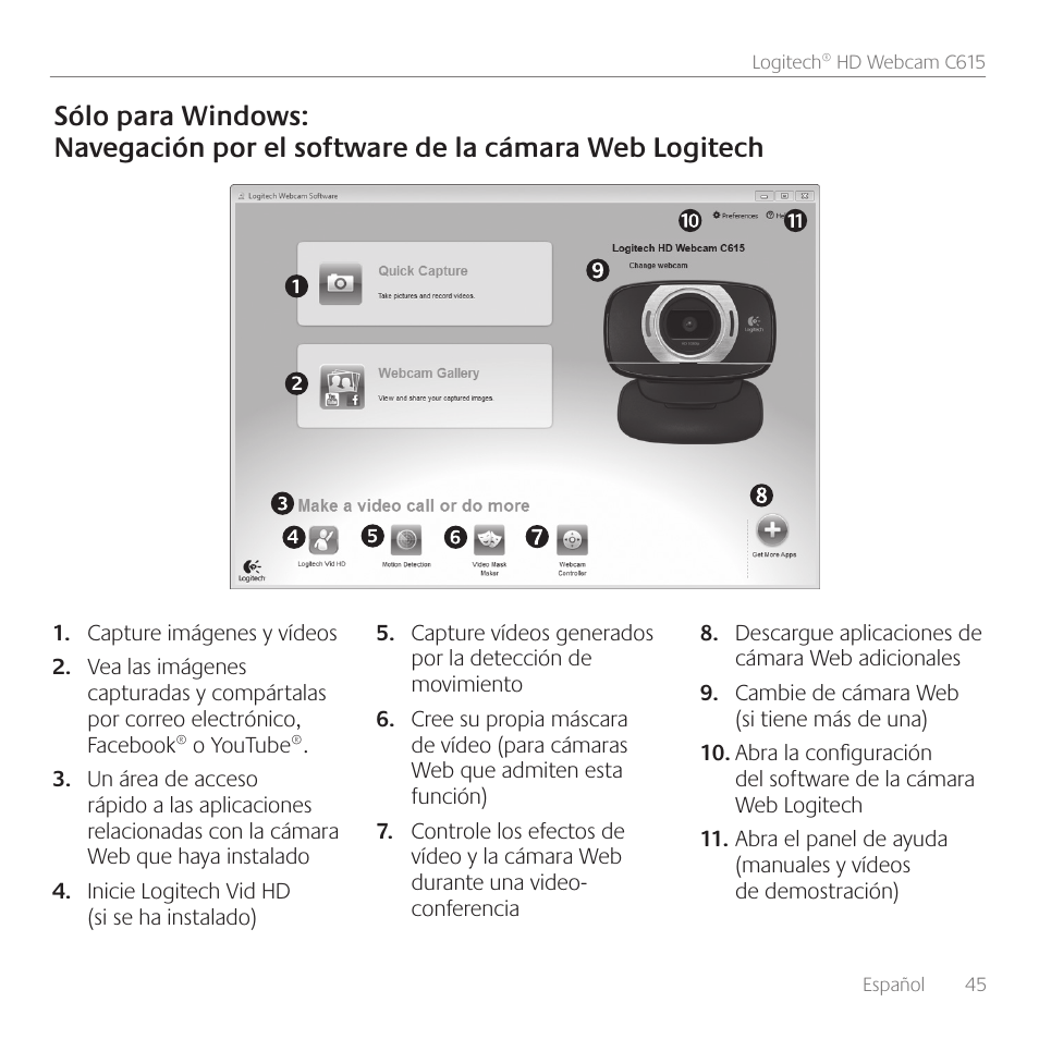 Logitech C615 User Manual | Page 45 / 172