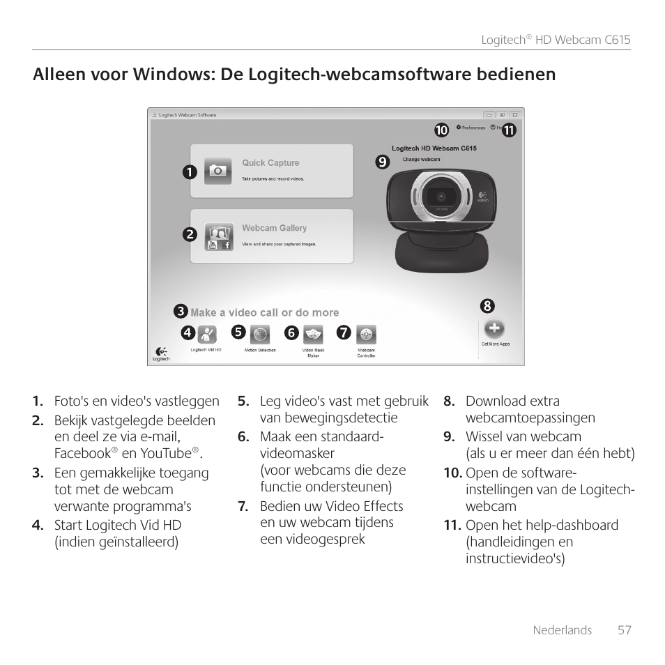 Logitech C615 User Manual | Page 57 / 172