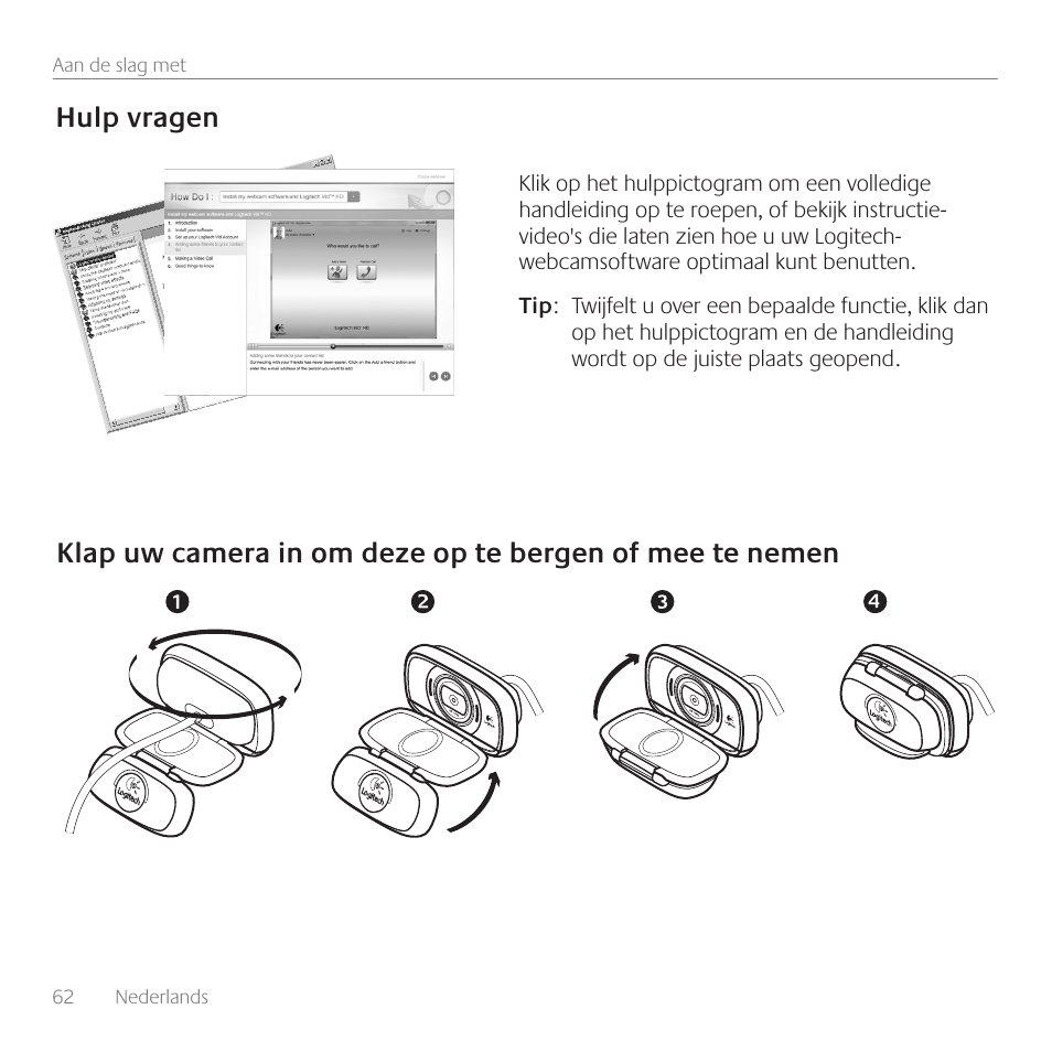 Hulp vragen | Logitech C615 User Manual | Page 62 / 172