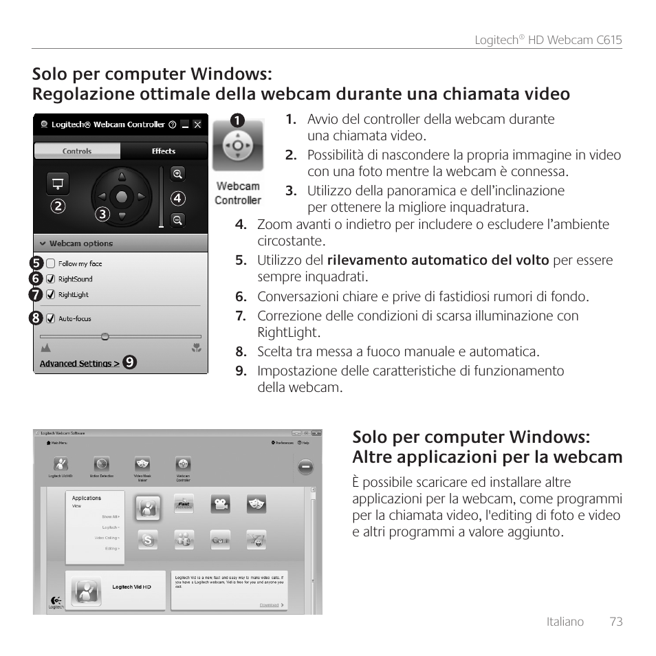 Logitech C615 User Manual | Page 73 / 172
