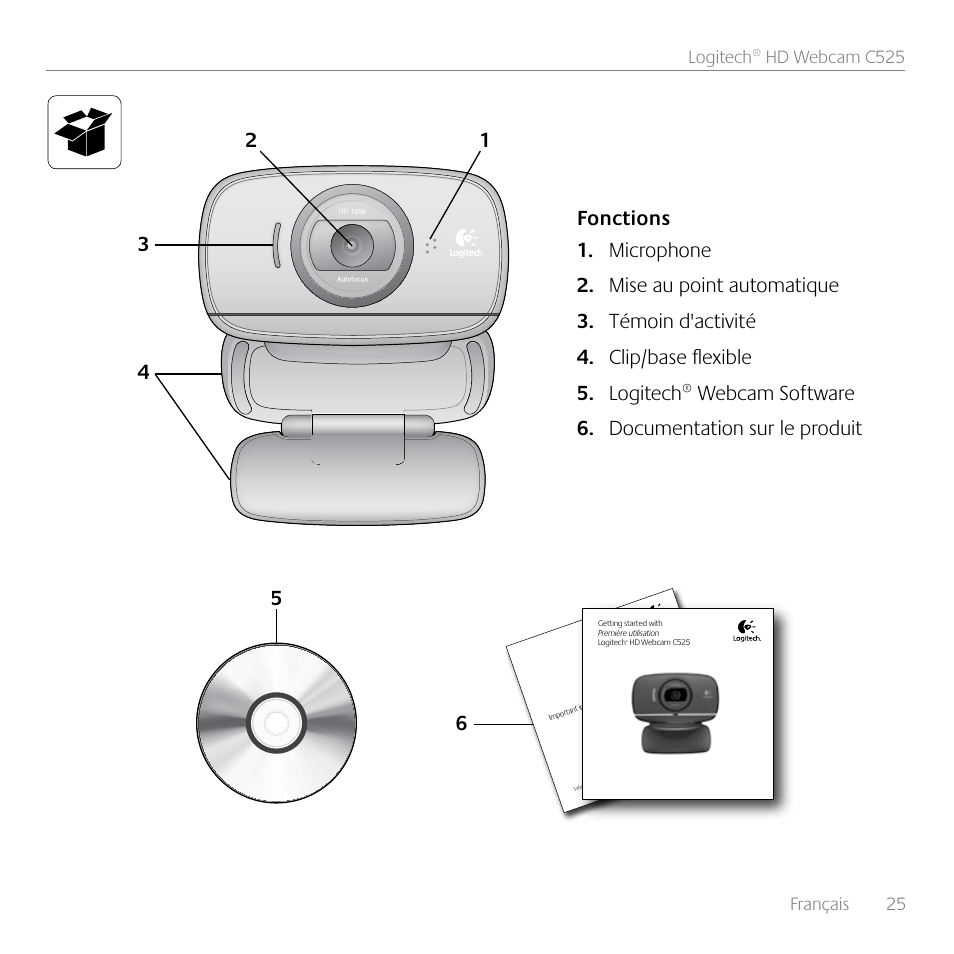 Logitech HD C525 User Manual | Page 25 / 48