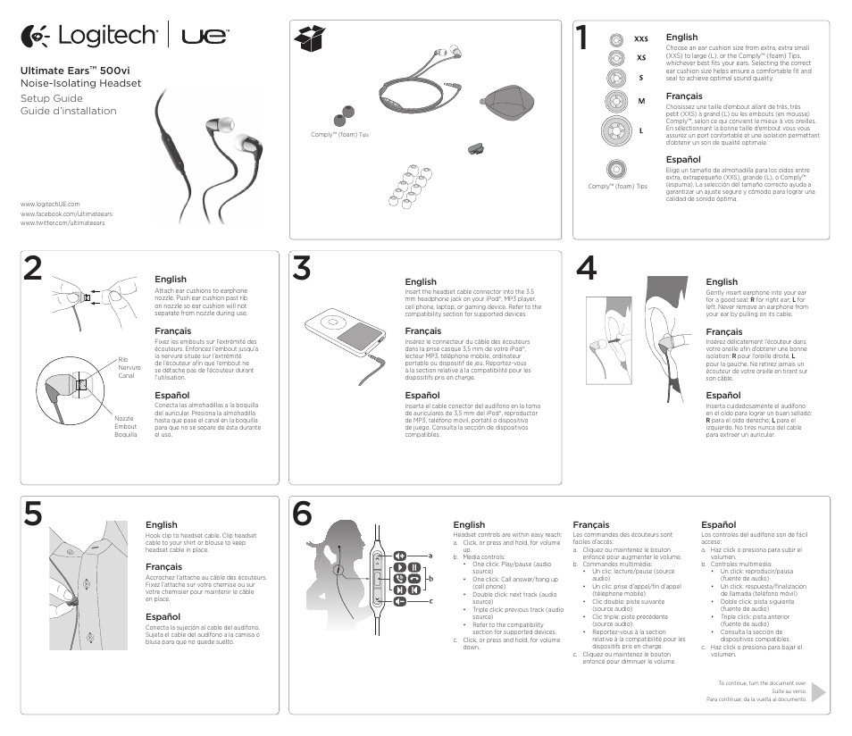 Logitech 500vi User Manual | 2 pages