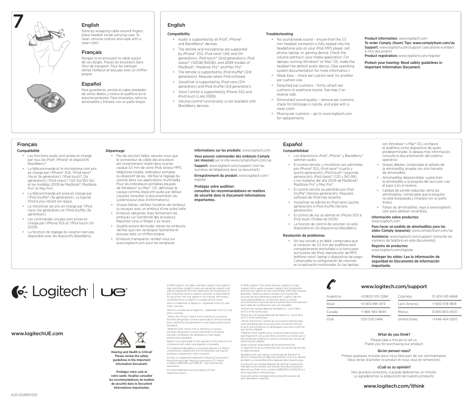 Logitech 500vi User Manual | Page 2 / 2