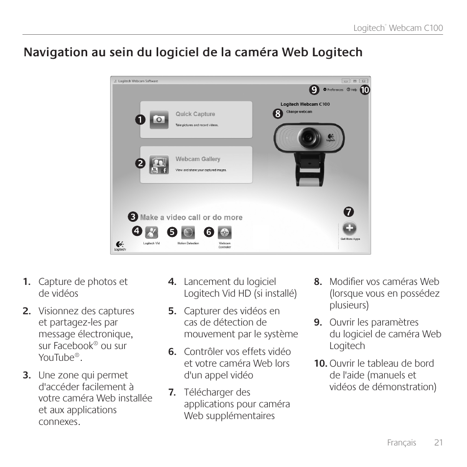 Logitech C100 User Manual | Page 21 / 132