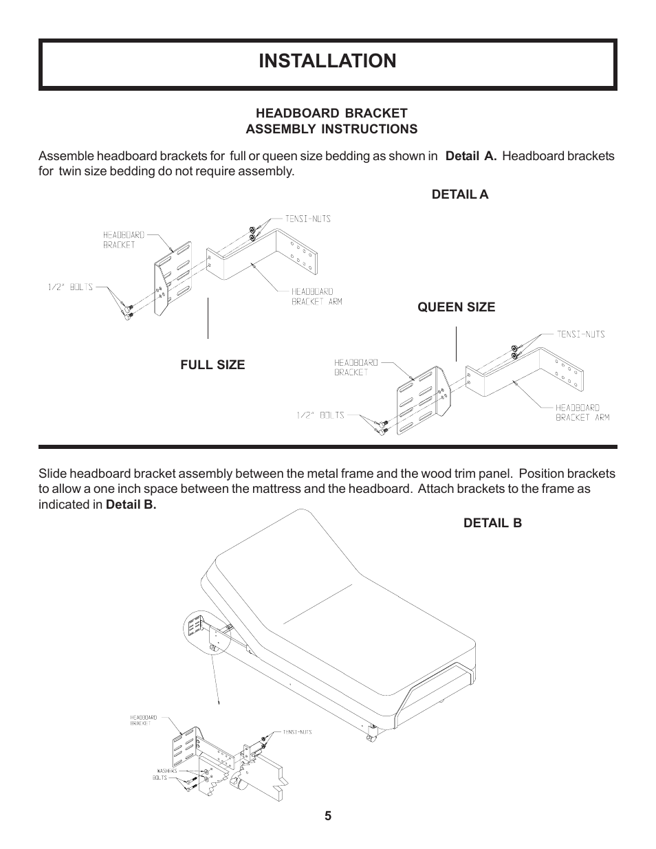 Installation | Leggett & Platt P-2000 User Manual | Page 6 / 11