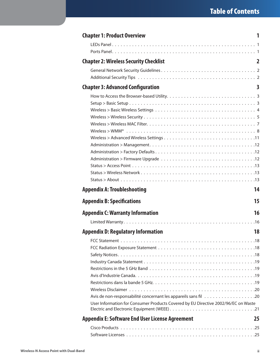 Linksys WAP610N User Manual | Page 3 / 41