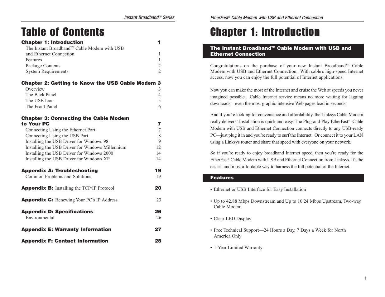 Linksys EtherFast BEFCMU10 User Manual | Page 3 / 18