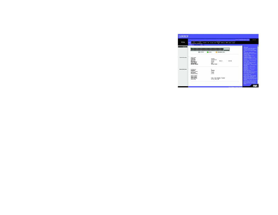 Setup tab - summary | Linksys SRW2024 User Manual | Page 43 / 134