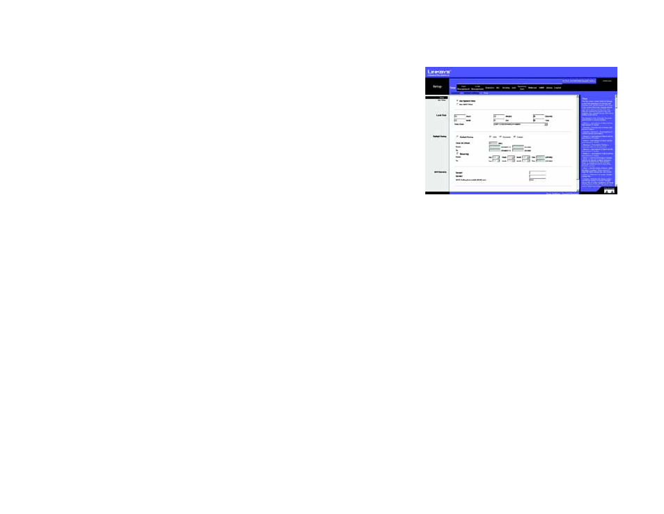Setup tab - time | Linksys SRW2024 User Manual | Page 45 / 134