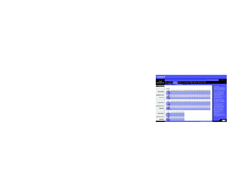 Vlan management tab - ports to vlan | Linksys SRW2024 User Manual | Page 52 / 134