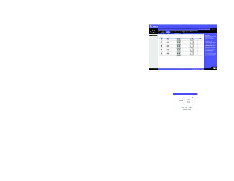 Vlan management tab - vlan to ports | Linksys SRW2024 User Manual | Page 53 / 134