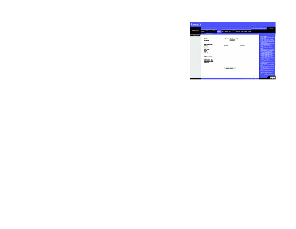 Statistics tab - gvrp statistics | Linksys SRW2024 User Manual | Page 62 / 134